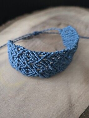 032 New Handmade Sage Bohème Micro-Macramé Bracelet Or Anklet